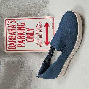 CLARKS CLOUDSTEPPERS BLUE CUSHION LIGHTWEIGHT SLIP-ON SNEAKER SZ 8